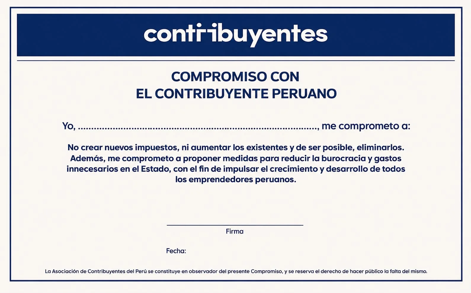 Compromiso con el Contribuyente Peruano